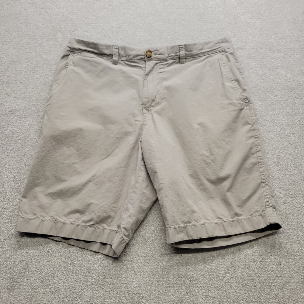 Tommy Hilfiger Mens Chino Shorts Size 36 Beige Khaki Flat Front Casual